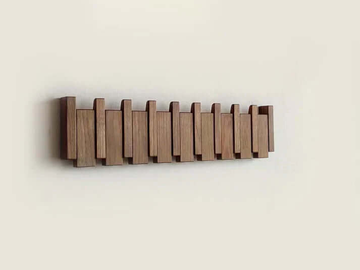 Rustic Wooden Wall Hook Rack