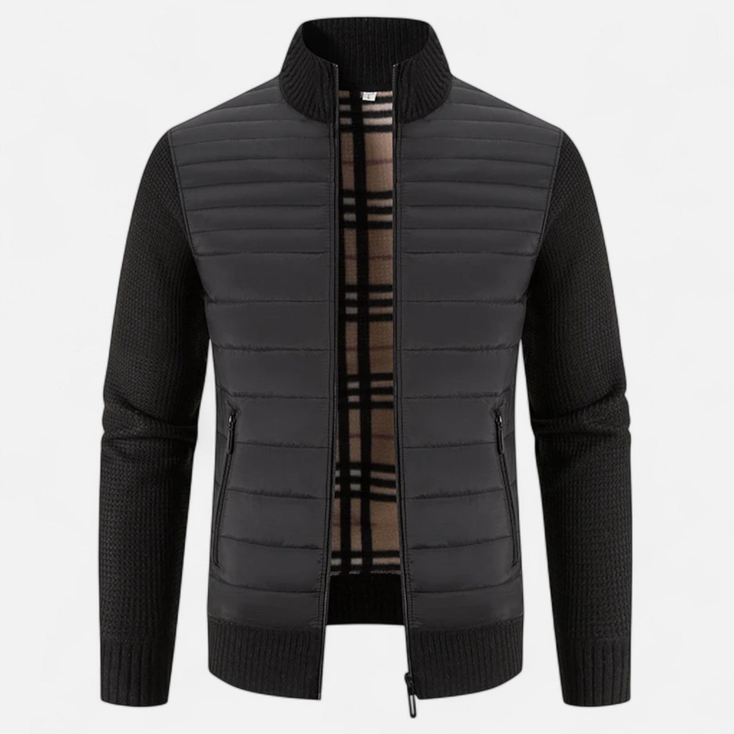 Warm Mens Patchwork Fleece Jacket