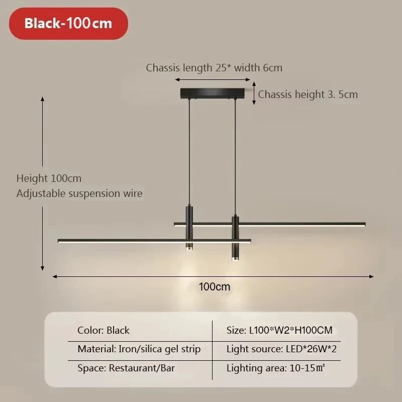 Modern Slim LED Hanging Light for Kitchens