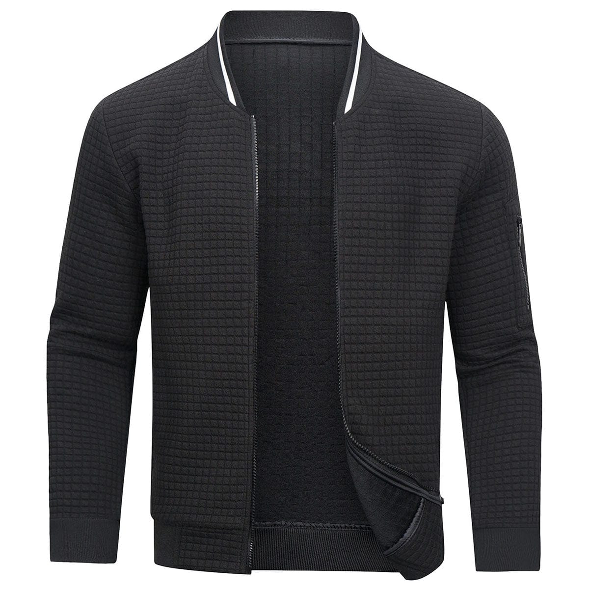 Men's Padded Zip Bomber Jacket - VogeLuxe