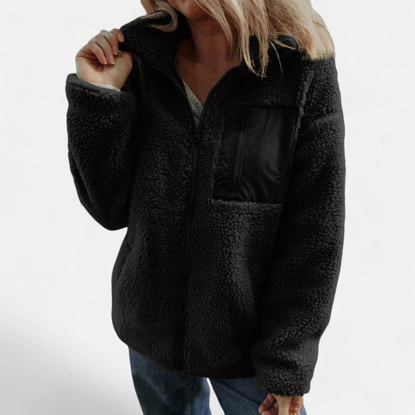 Warm Ladies Faux Fur Parka Coat