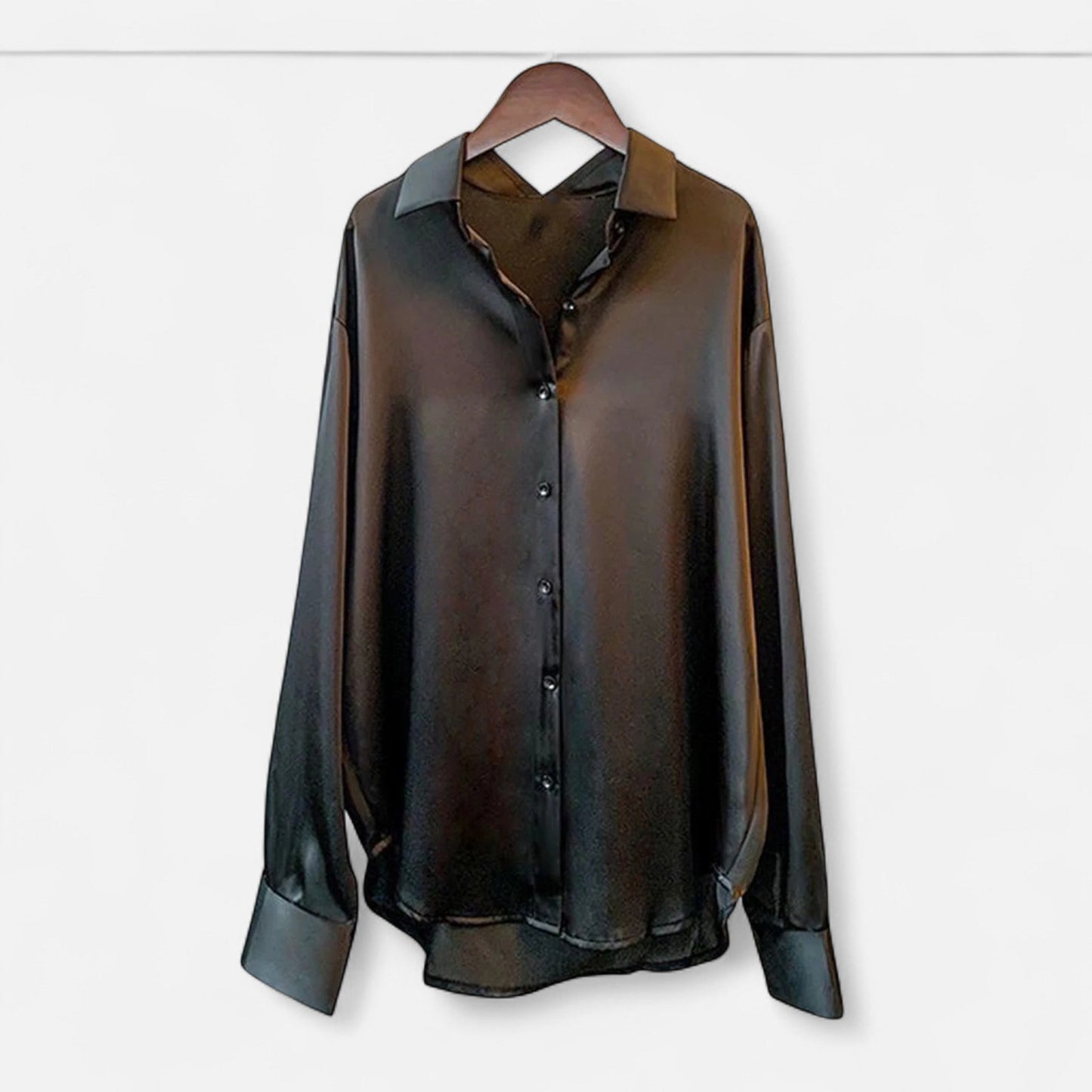 Elegant Women's Soft Satin Blouse