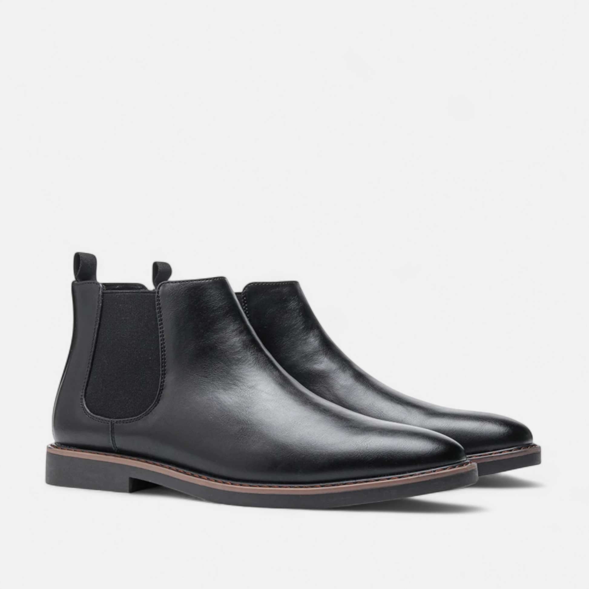 Classic Mens Brown Leather Ankle Boots - VogeLuxe