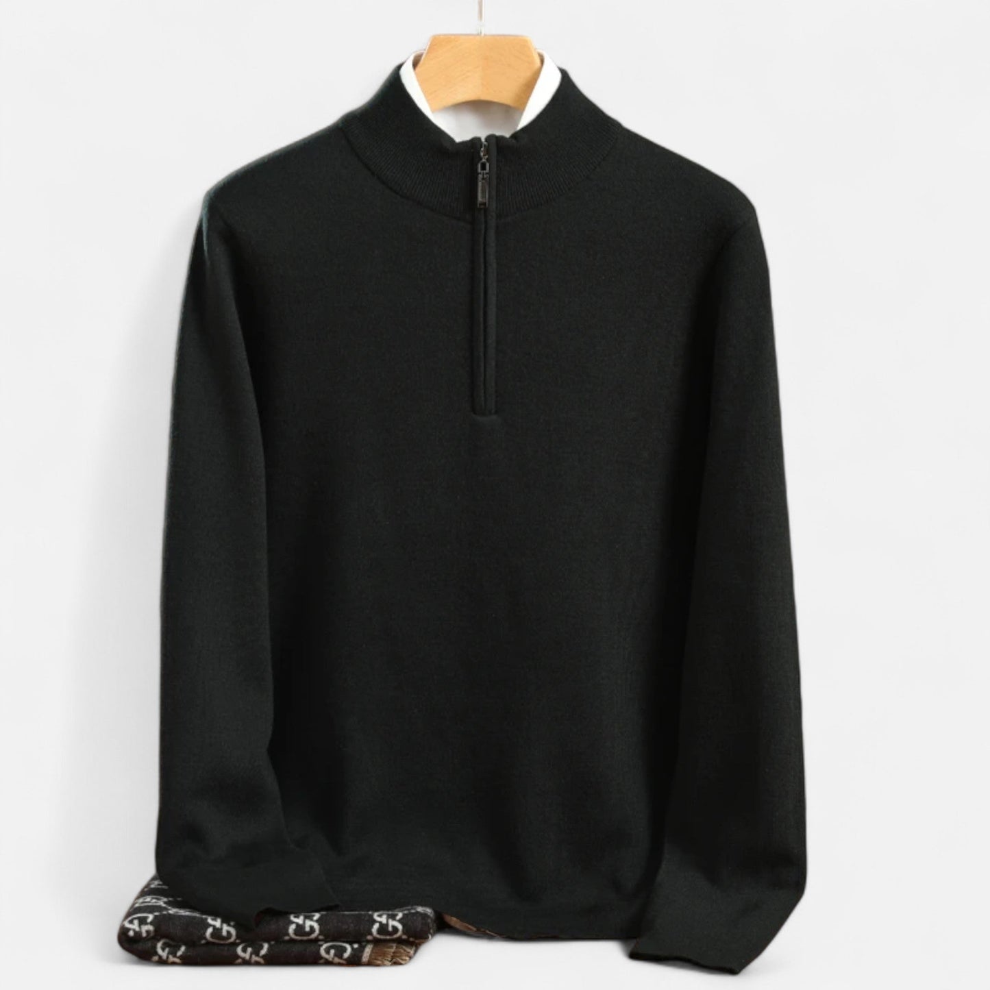 Warm Men's Merino Wool Pullover Sweater