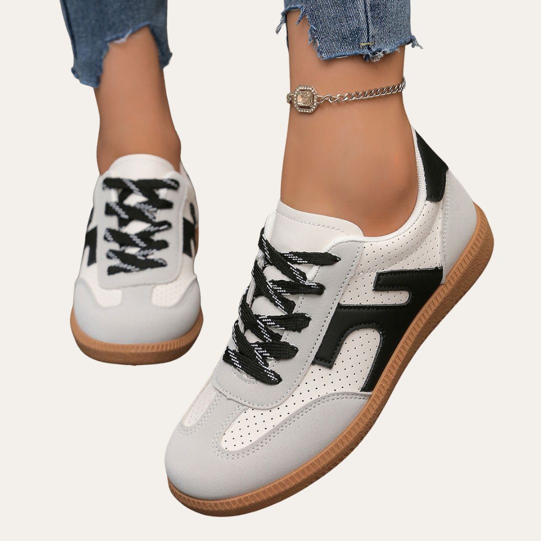 Soft Chic Faux Leather Women's Sneakers - VogeLuxe