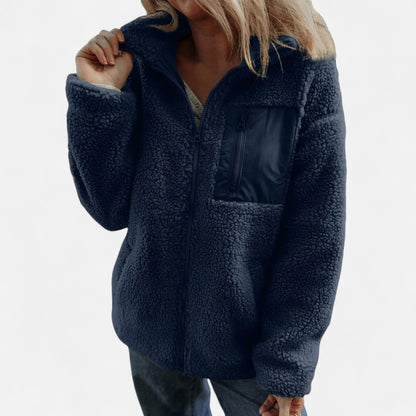 Warm Ladies Faux Fur Parka Coat