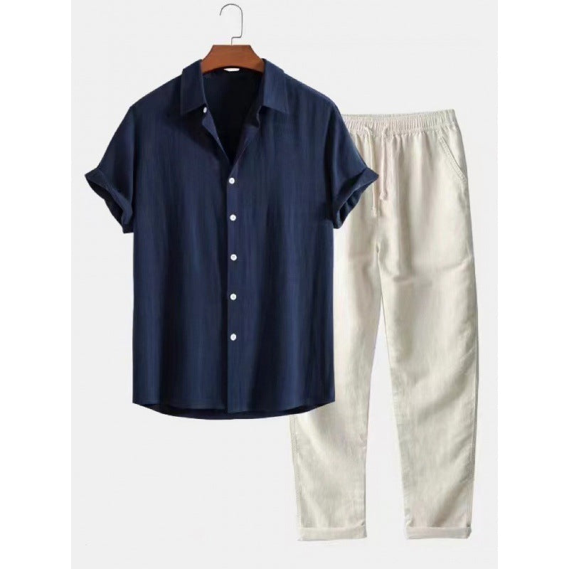 Men's Classic Fit Dress Shirt and Pants Set
