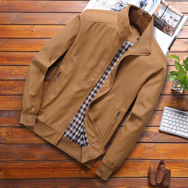 Casual Mens Thin Bomber Jacket For Spring Autumn Wear
