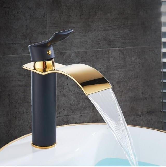 Luxury White And Gold Kitchen Sink Faucet Single Handle