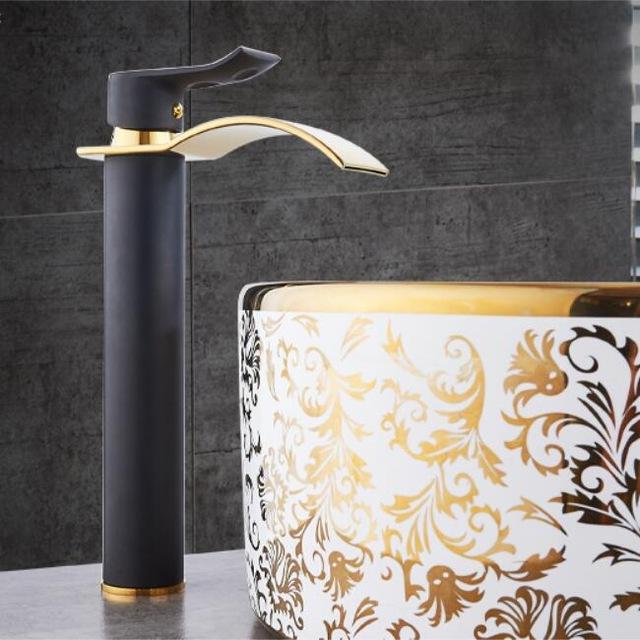 Luxury White And Gold Kitchen Sink Faucet Single Handle