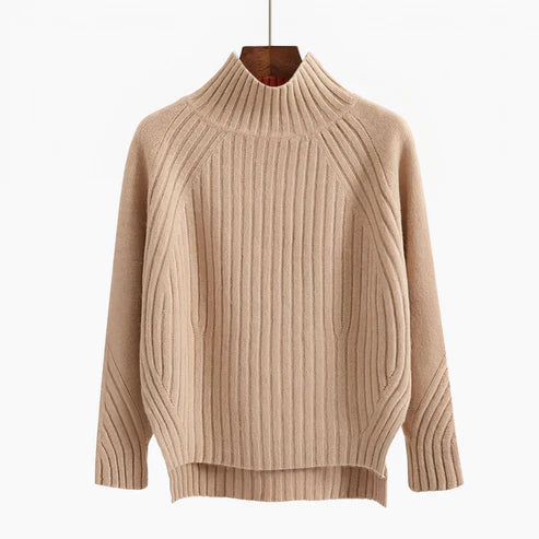 Women's Classic Crew Neck Winter Sweater - VogeLuxe