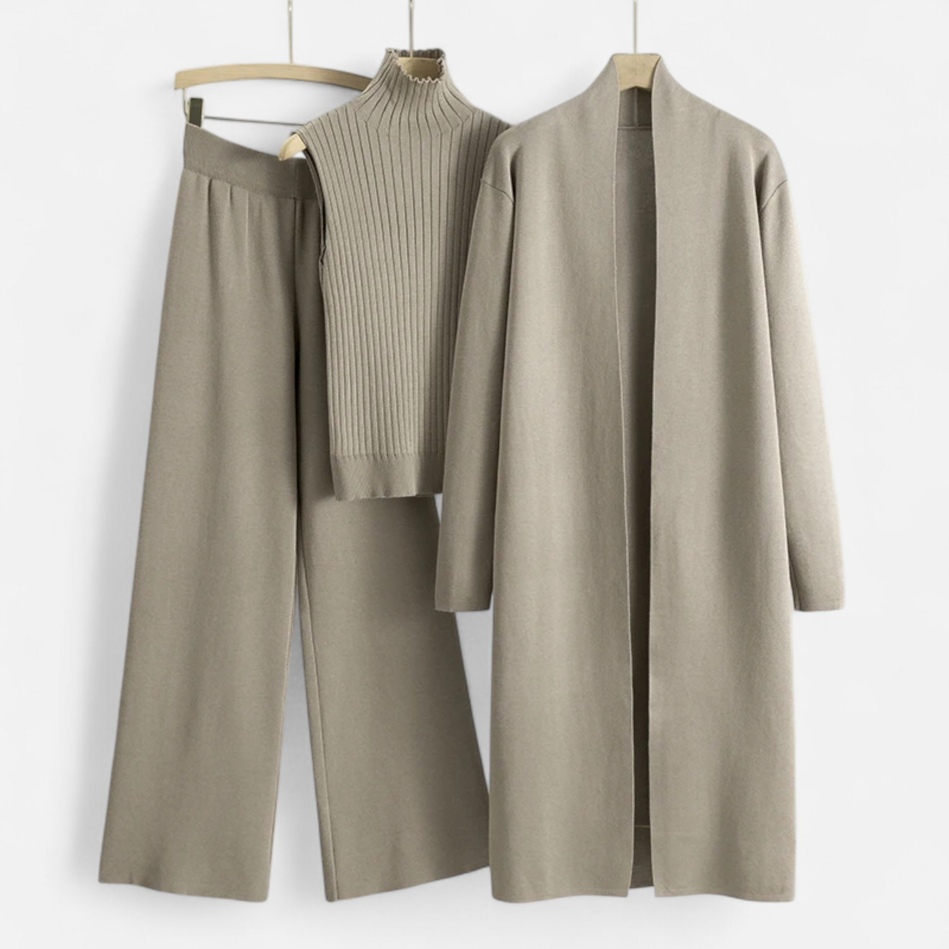 Cozy Women's 3-Piece Sweater Set - VogeLuxe