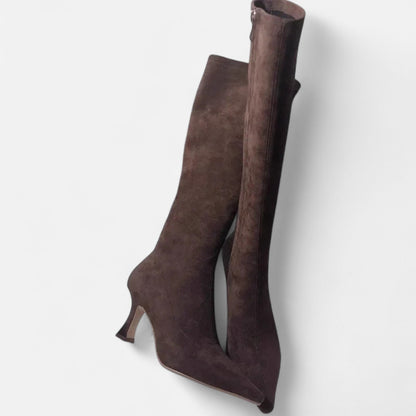 Luxury Suede High Heel Thigh Boots for Women