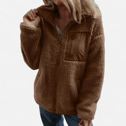 Warm Ladies Faux Fur Parka Coat
