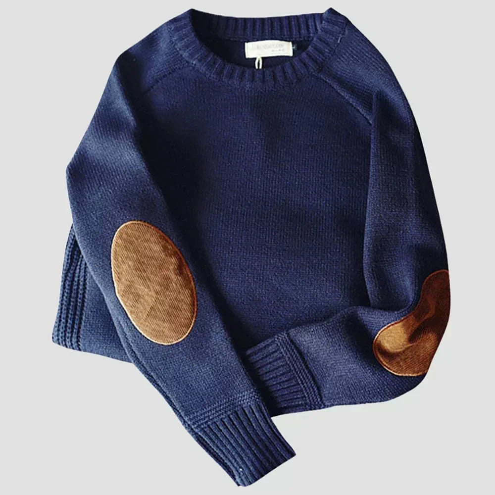VogeLuxe | Men’s Raglan Sleeve Knit Crewneck Sweater