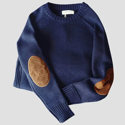 VogeLuxe | Men’s Raglan Sleeve Knit Crewneck Sweater