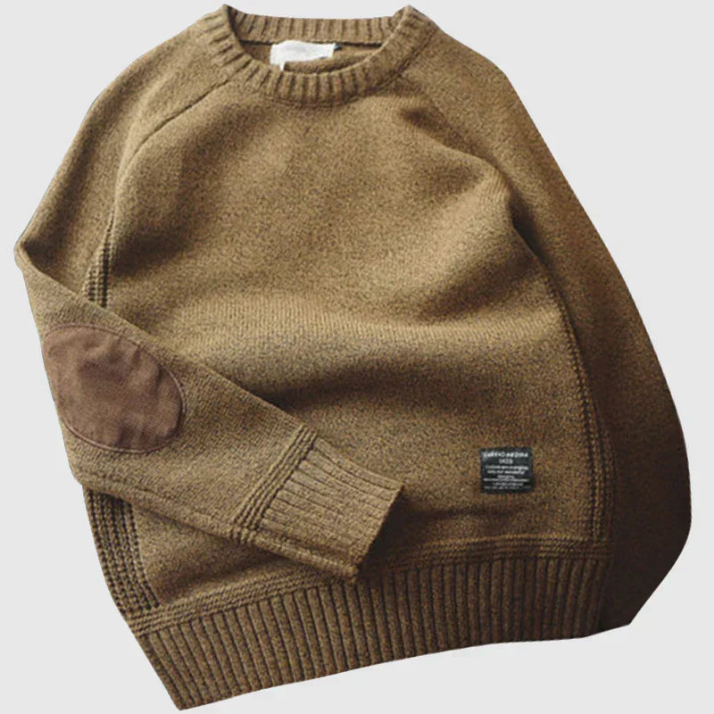 VogeLuxe | Men’s Raglan Sleeve Knit Crewneck Sweater