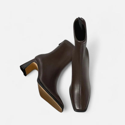 Classic Ladies Block Heel Ankle Boots