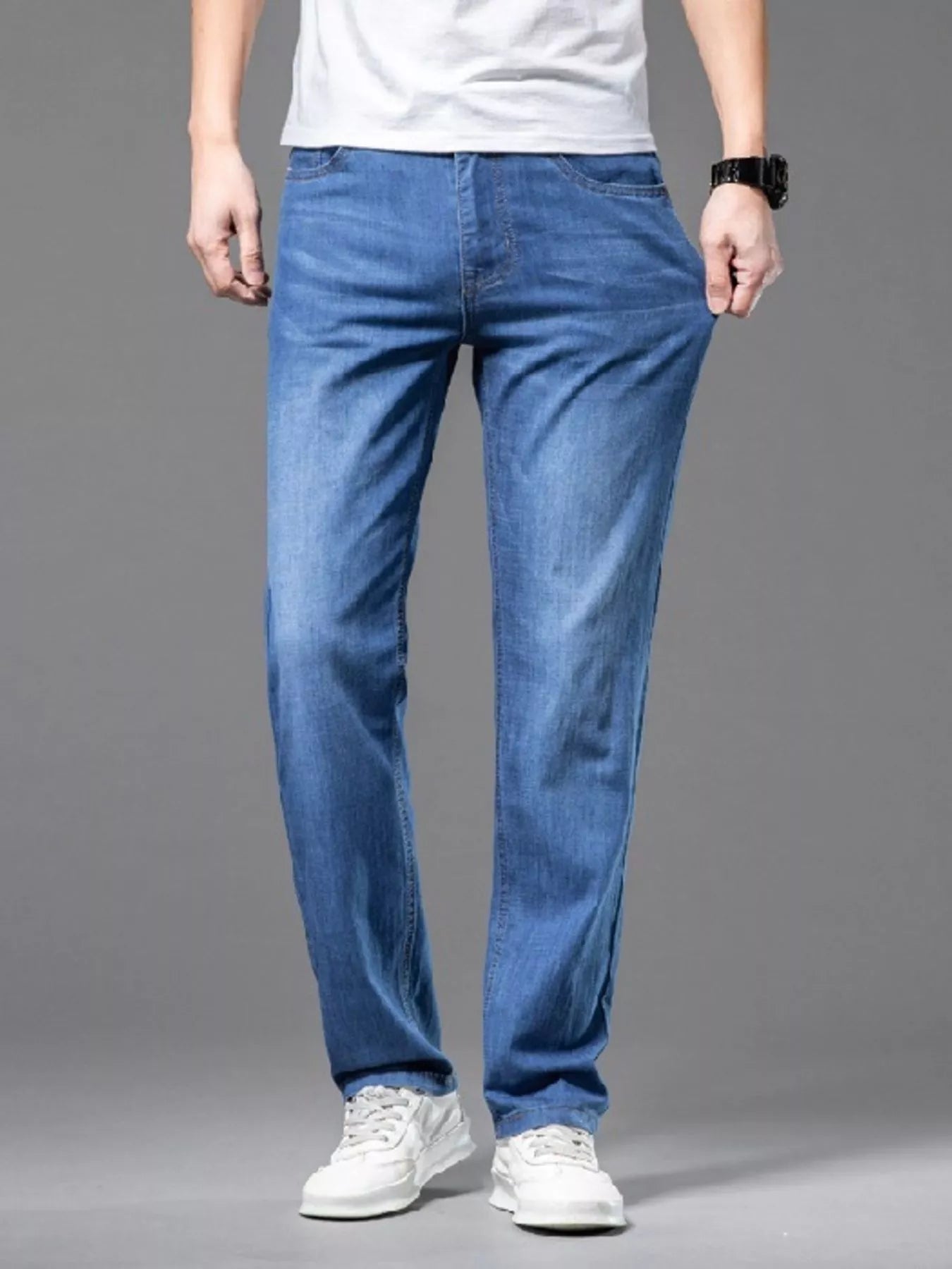 Timeless Dark Blue Straight Fit Jeans