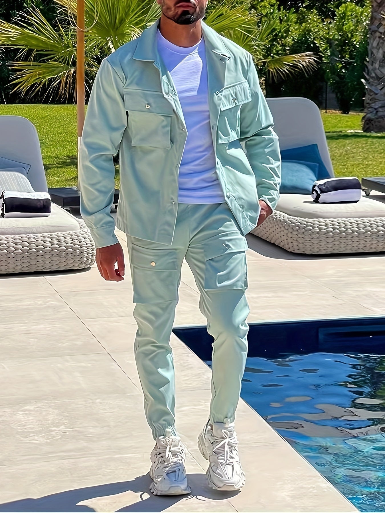 Comfy Men's Cotton Zip Up Tracksuit With Pockets