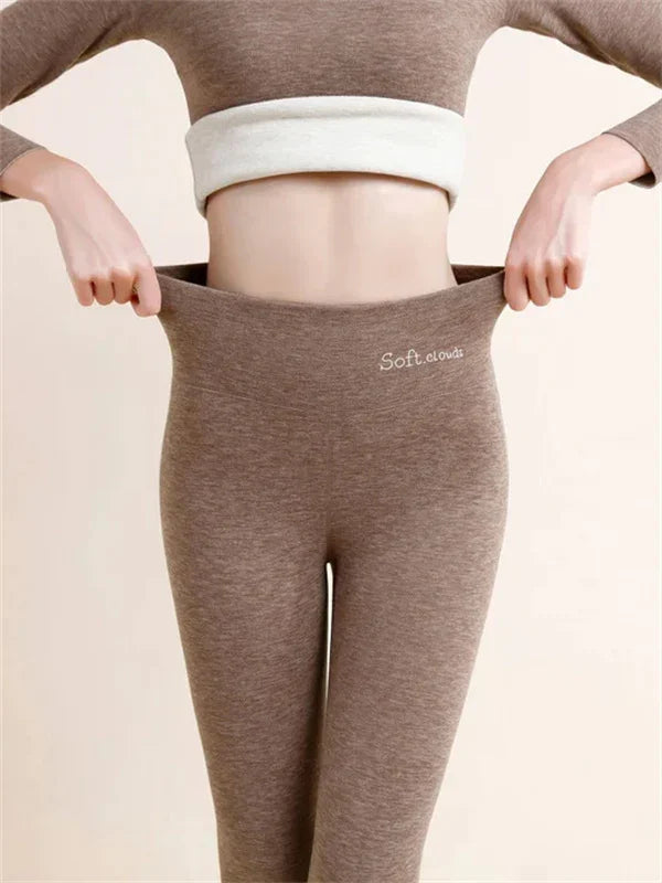 Soft Thermal Fleece Lined Winter Leggings for Women - VogeLuxe
