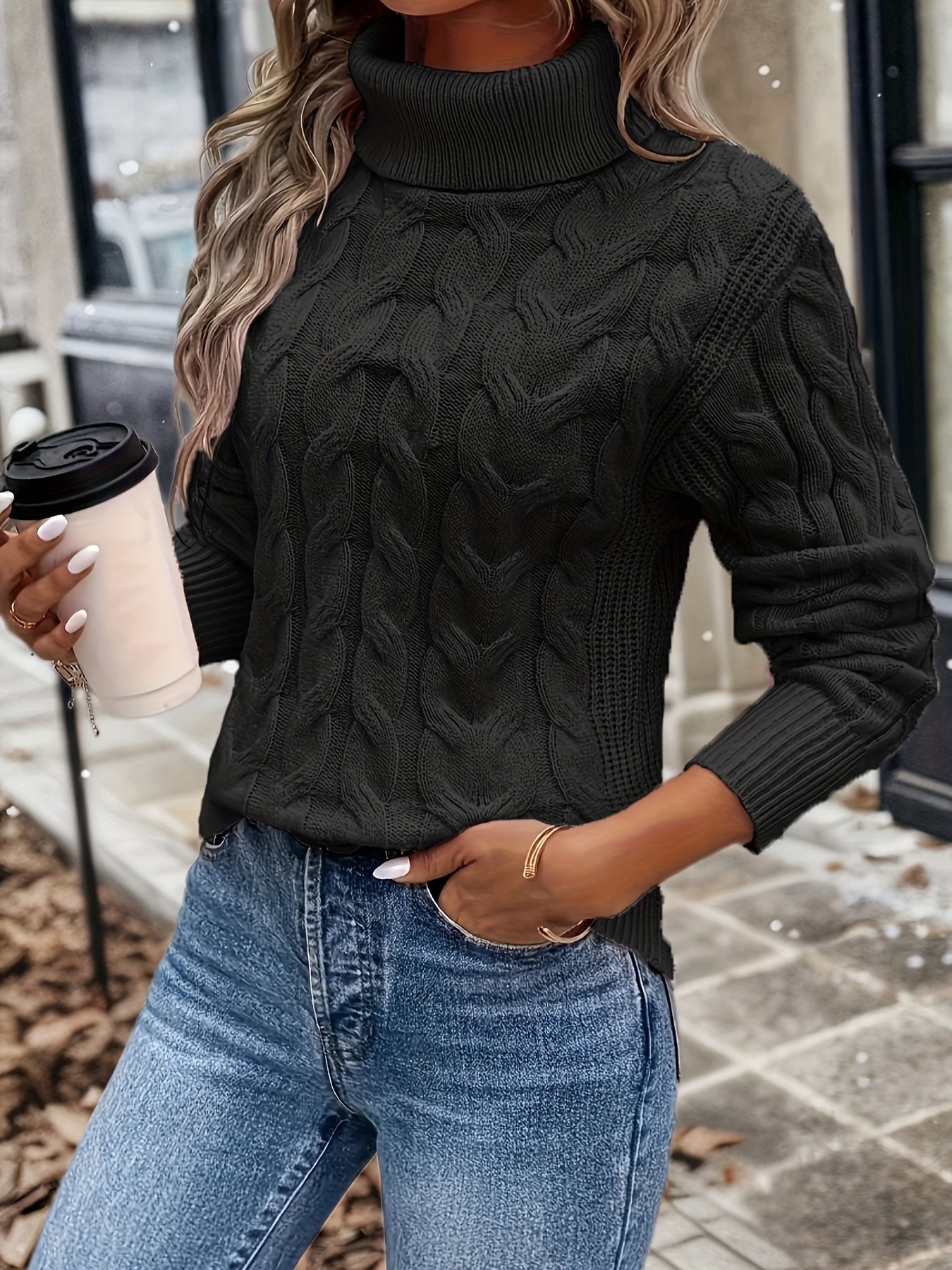 Classic Cozy Cable Knit Winter Sweater