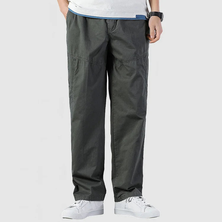 Men's Versatile Cargo Pants with Multiple Pockets - BritishElegance