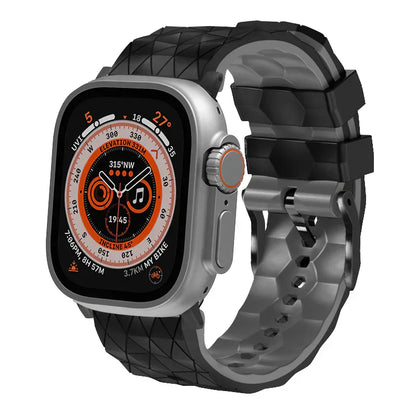 Durable Dual Tone Sports Apple Watch Silicone Strap