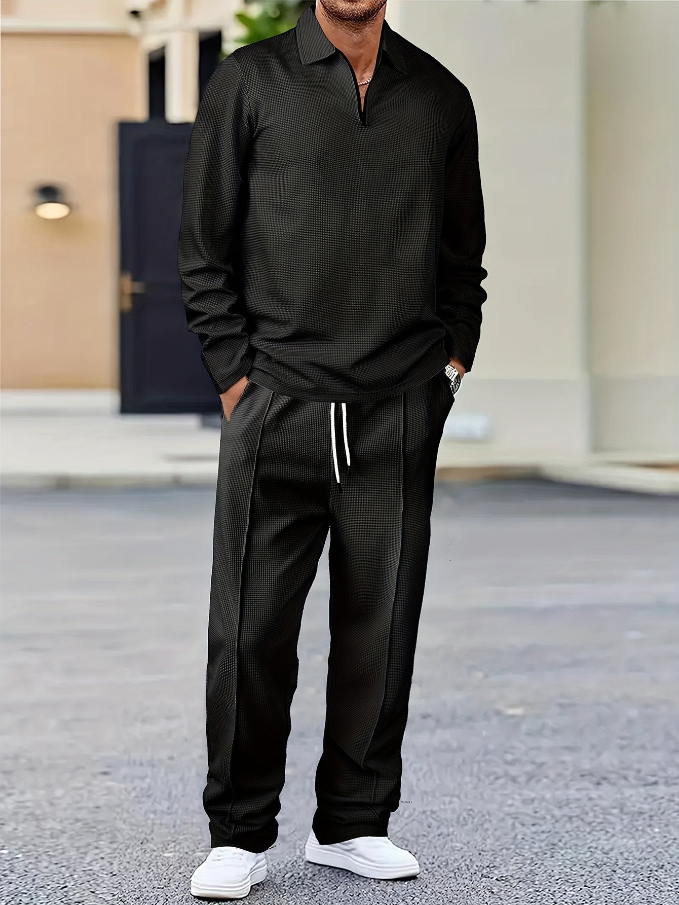 Relaxed Fit Casual Mens Tracksuit with Pockets