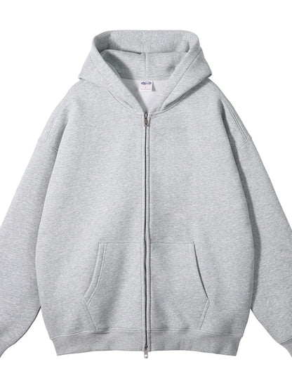 Warm Men's Zip Up Fleece Hooded Jacket
