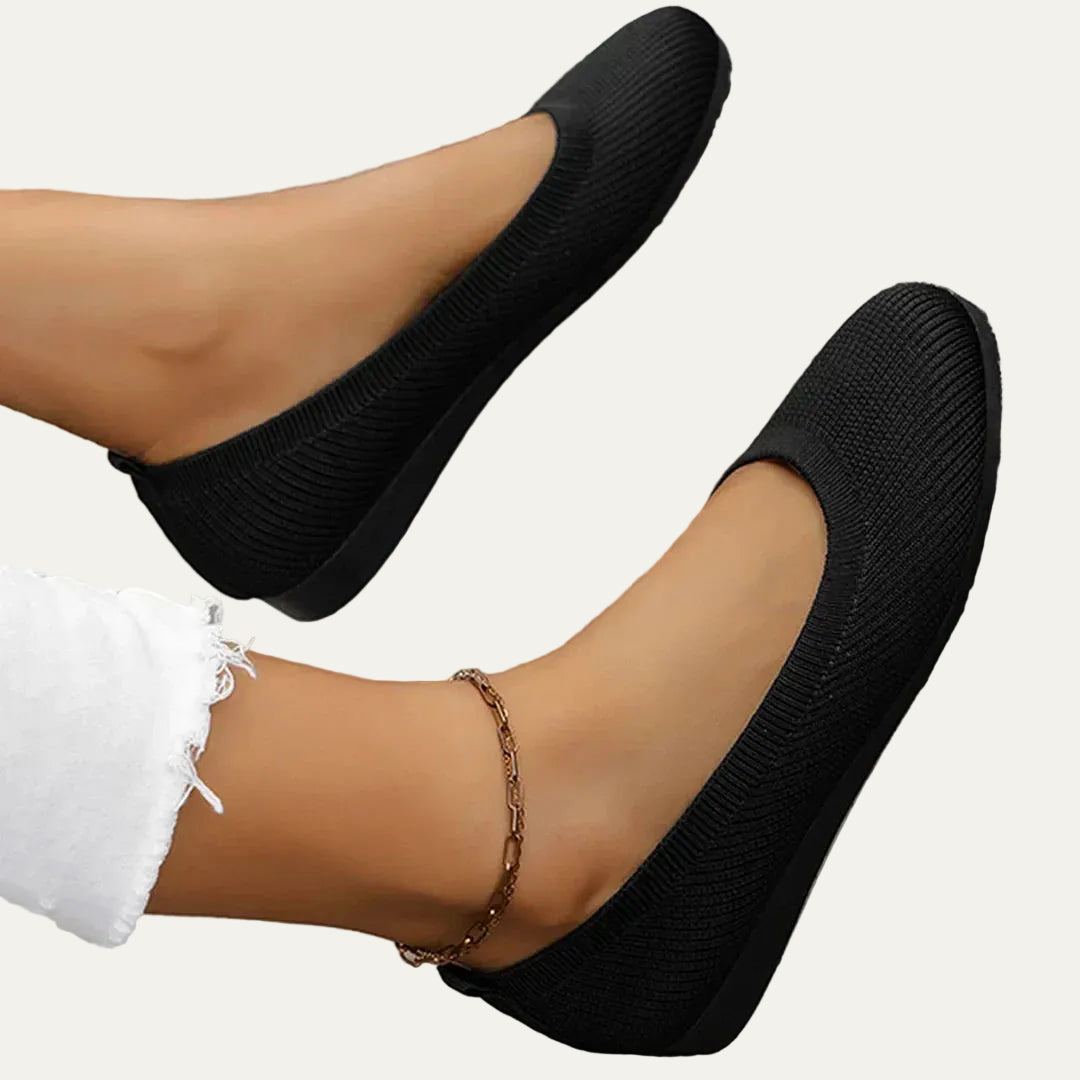 VogeLuxe | Women’s Round Toe Knit Ballet Flats