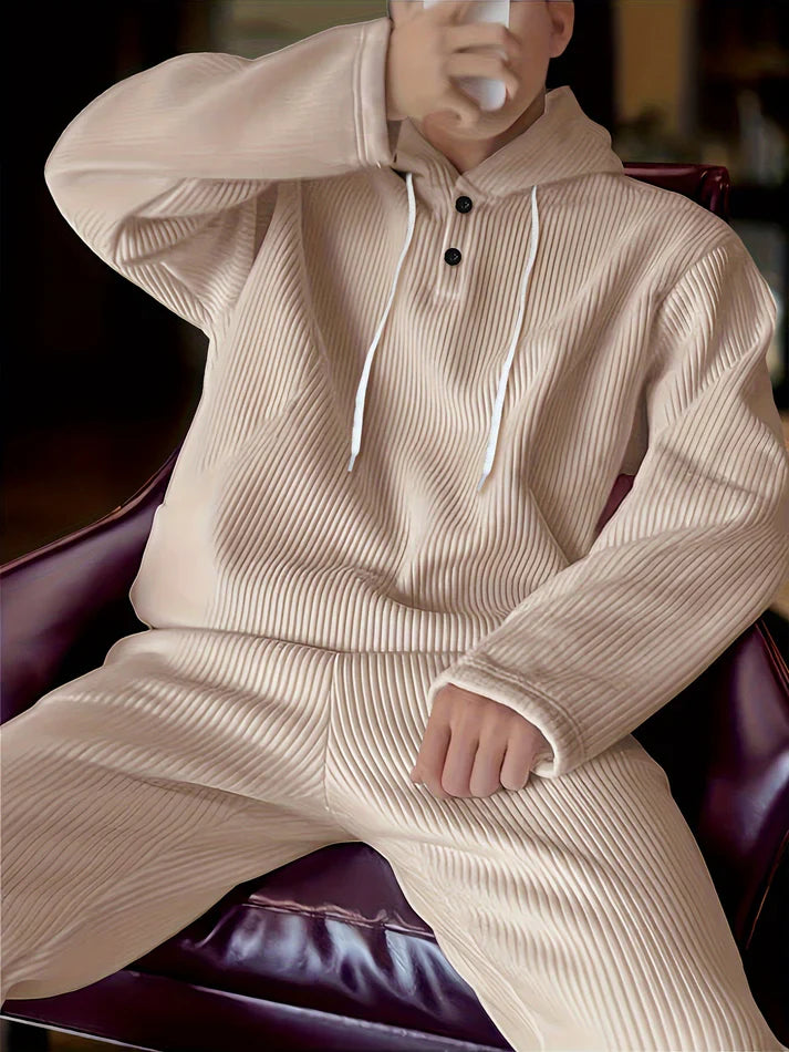 Relaxed Fit Men's 2 Piece Tracksuit Set