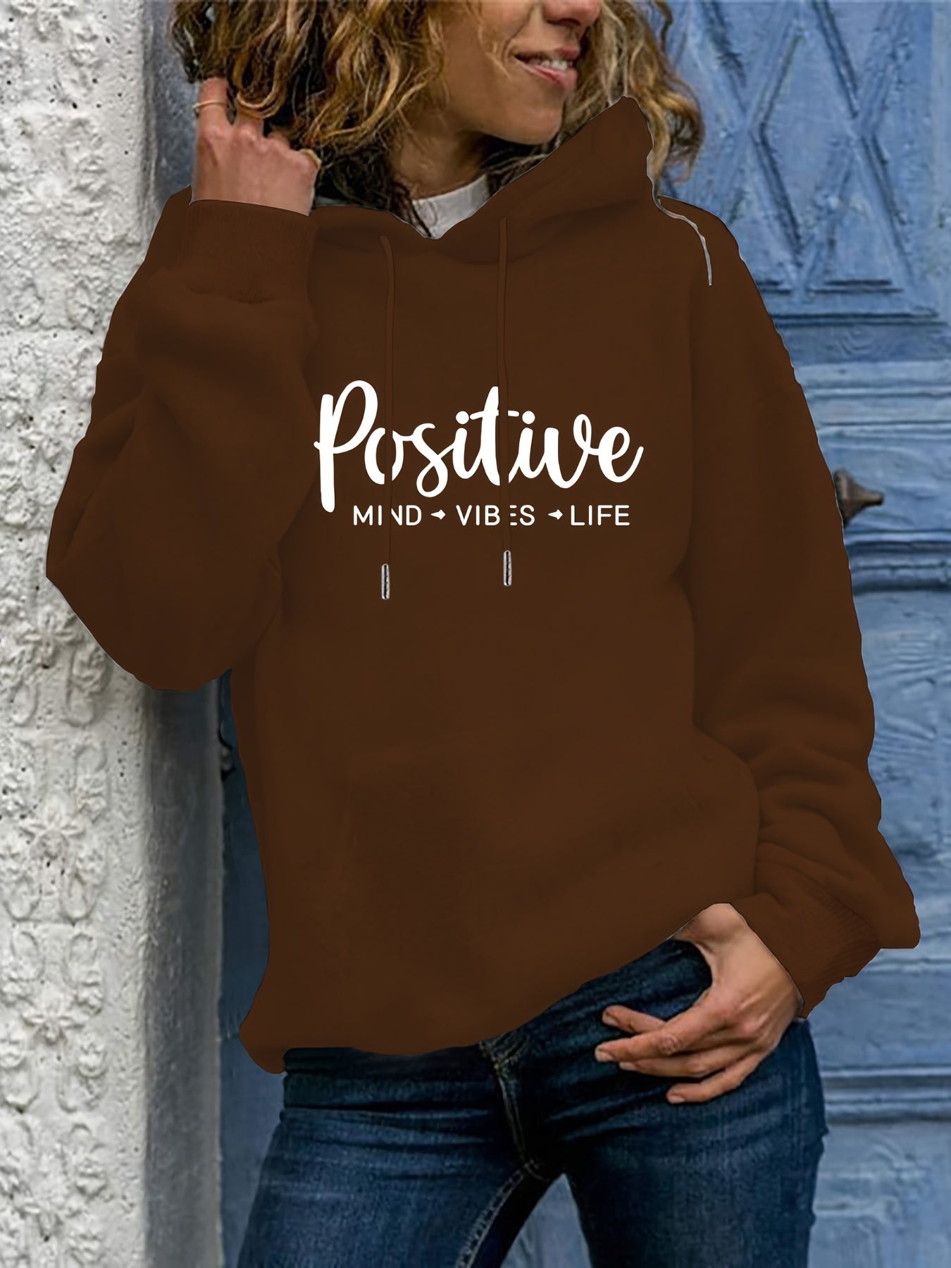 Cozy Women's Loose Fit Hoodie with Fun Graphic Pocket