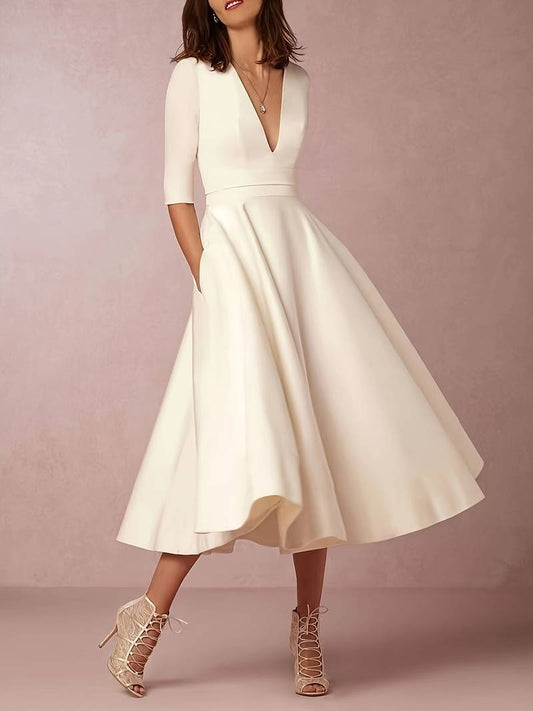 Chic Casual Knee Length Summer Dress - VogeLuxe