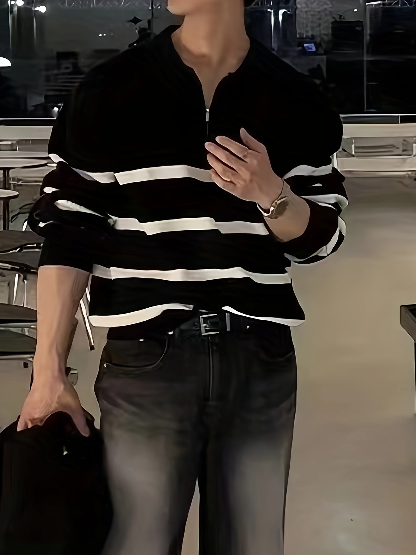 Cozy Winter Quarter Zip Sweater for Men - VogeLuxe