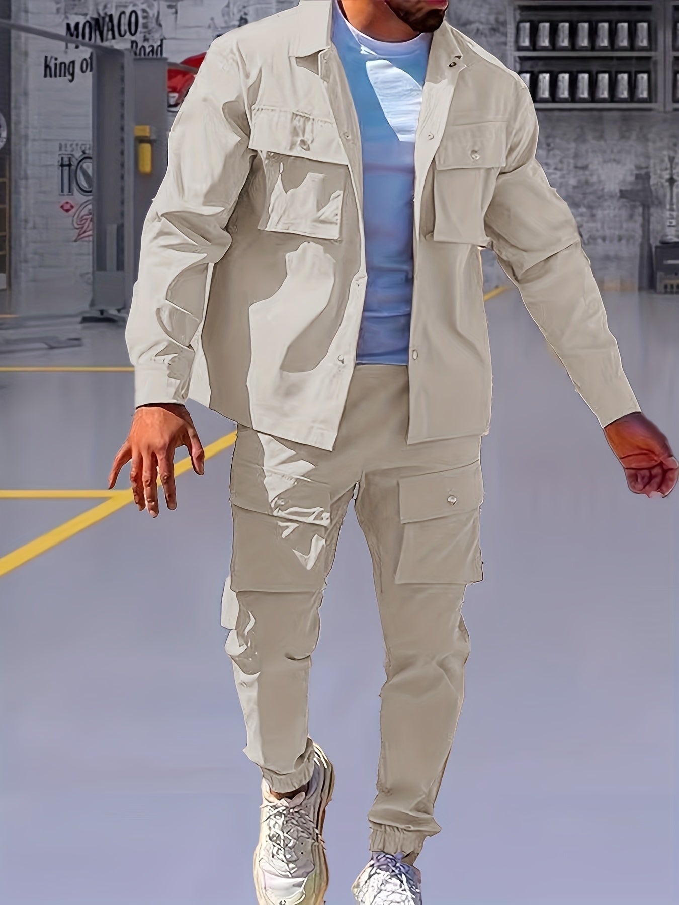 Comfy Men's Cotton Zip Up Tracksuit With Pockets