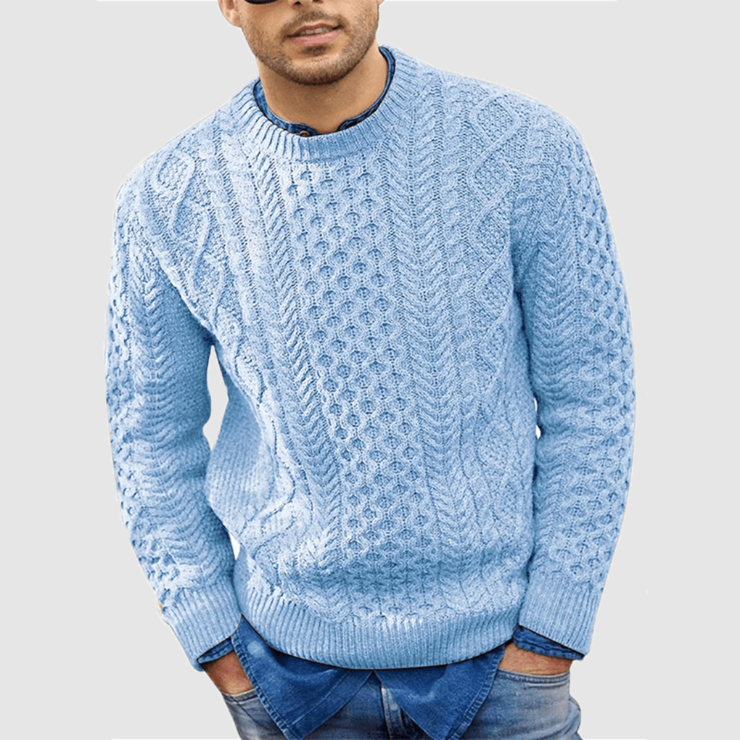 VogeLuxe | Men’s Warm Cable Knit Sweater