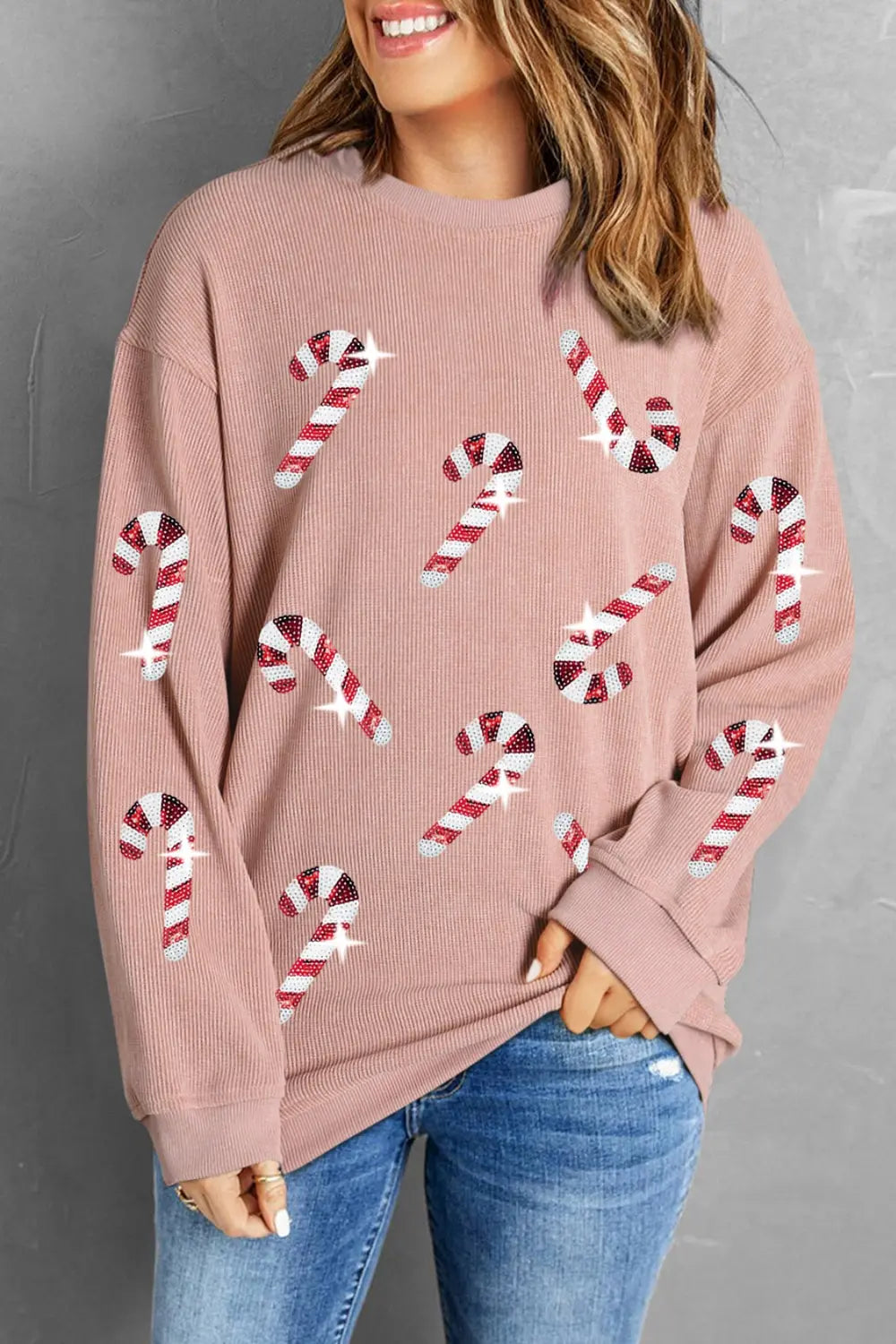 Sparkly Red Christmas Tree Women's Sweatshirt