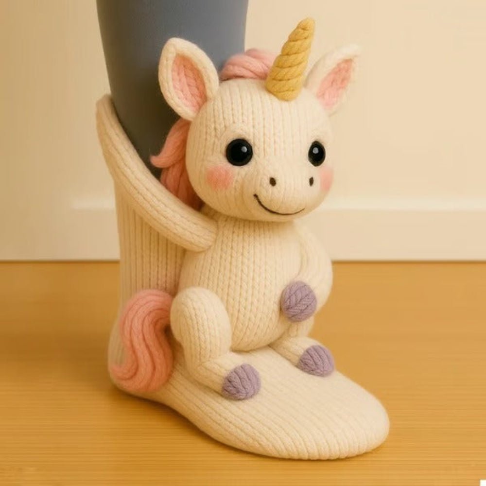 Cozy Animal Slippers Soft Warm Fuzzy Socks