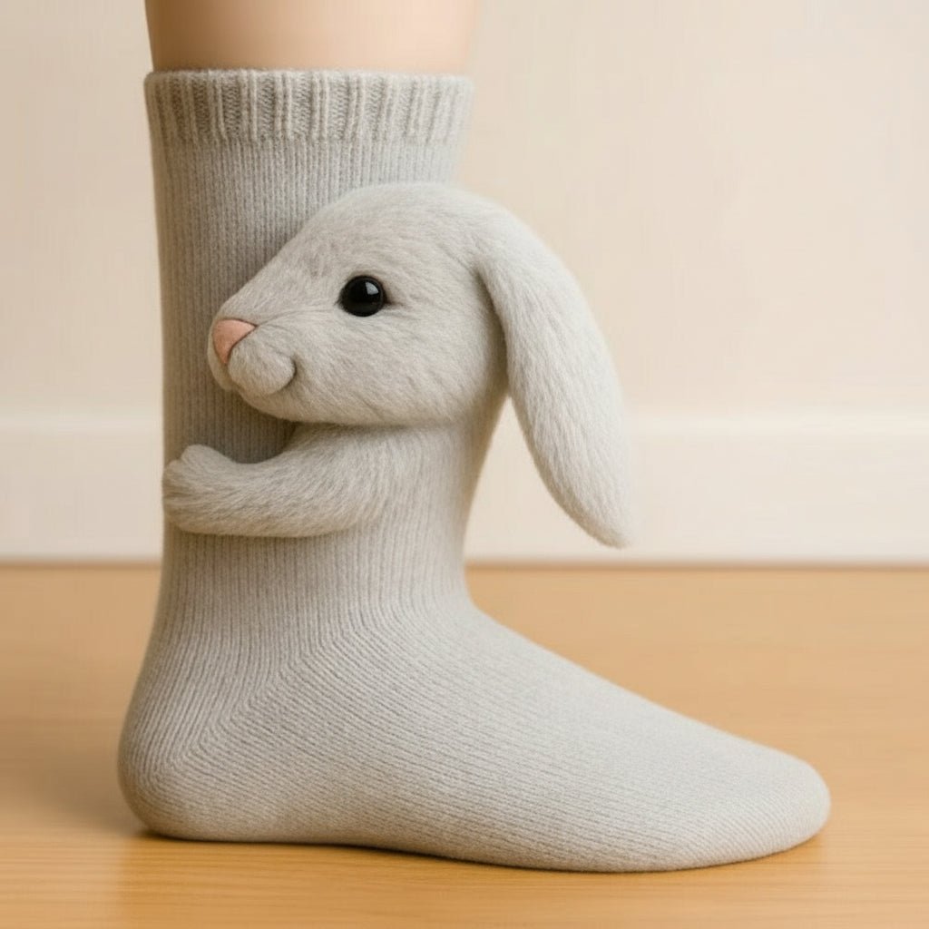 Cozy Animal Slippers Soft Warm Fuzzy Socks