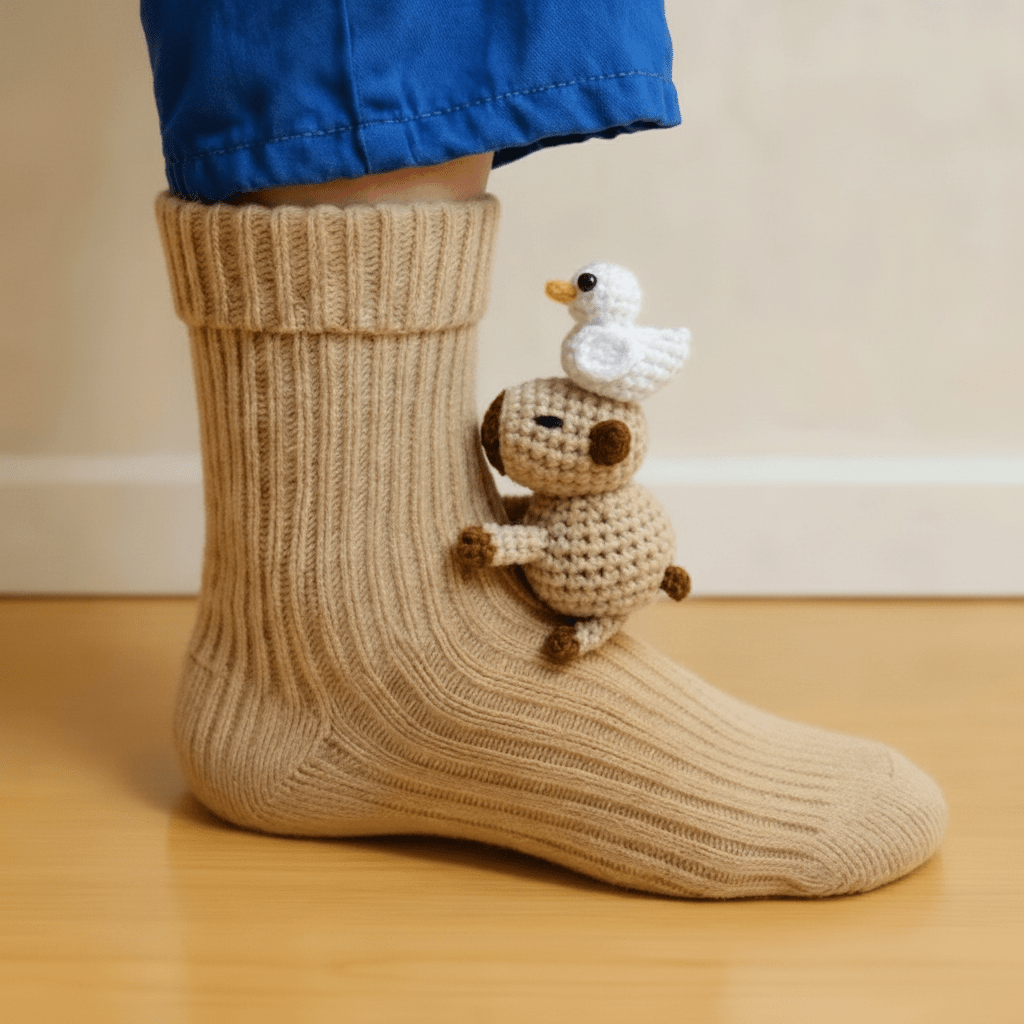 Cozy Animal Slippers Soft Warm Fuzzy Socks