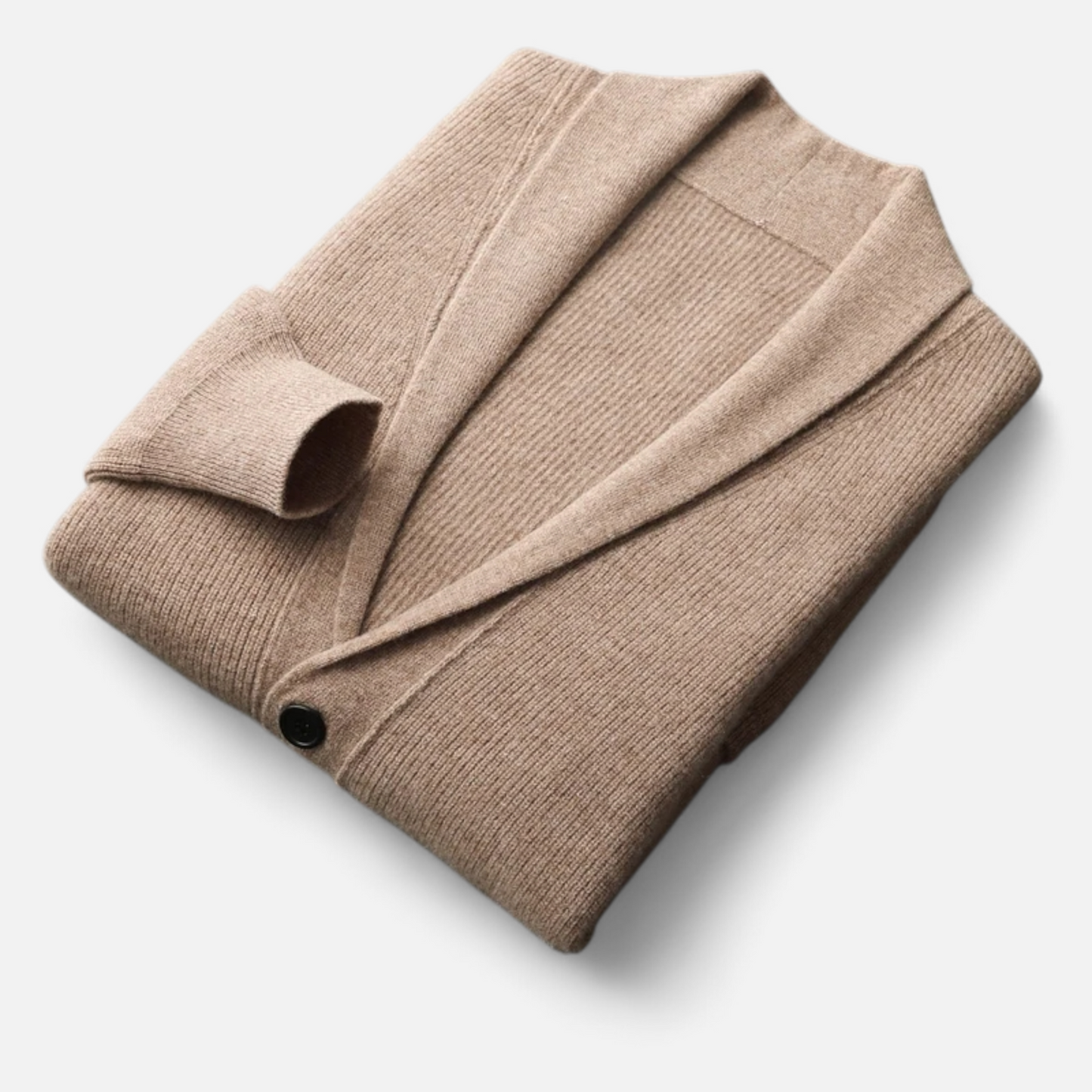 Warm Men's Crew Neck Wool Cardigan Sweater