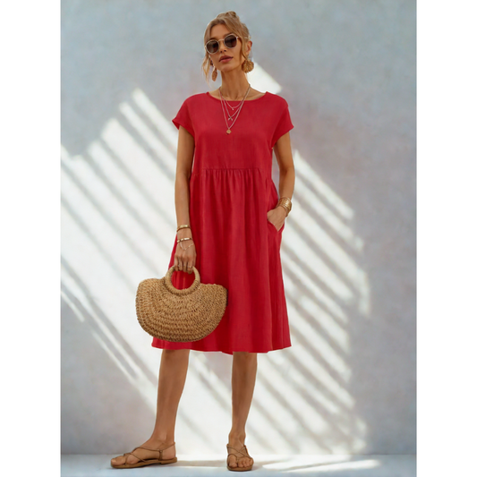 Comfortable Easy Wear Shift Dress for Daily Use - VogeLuxe