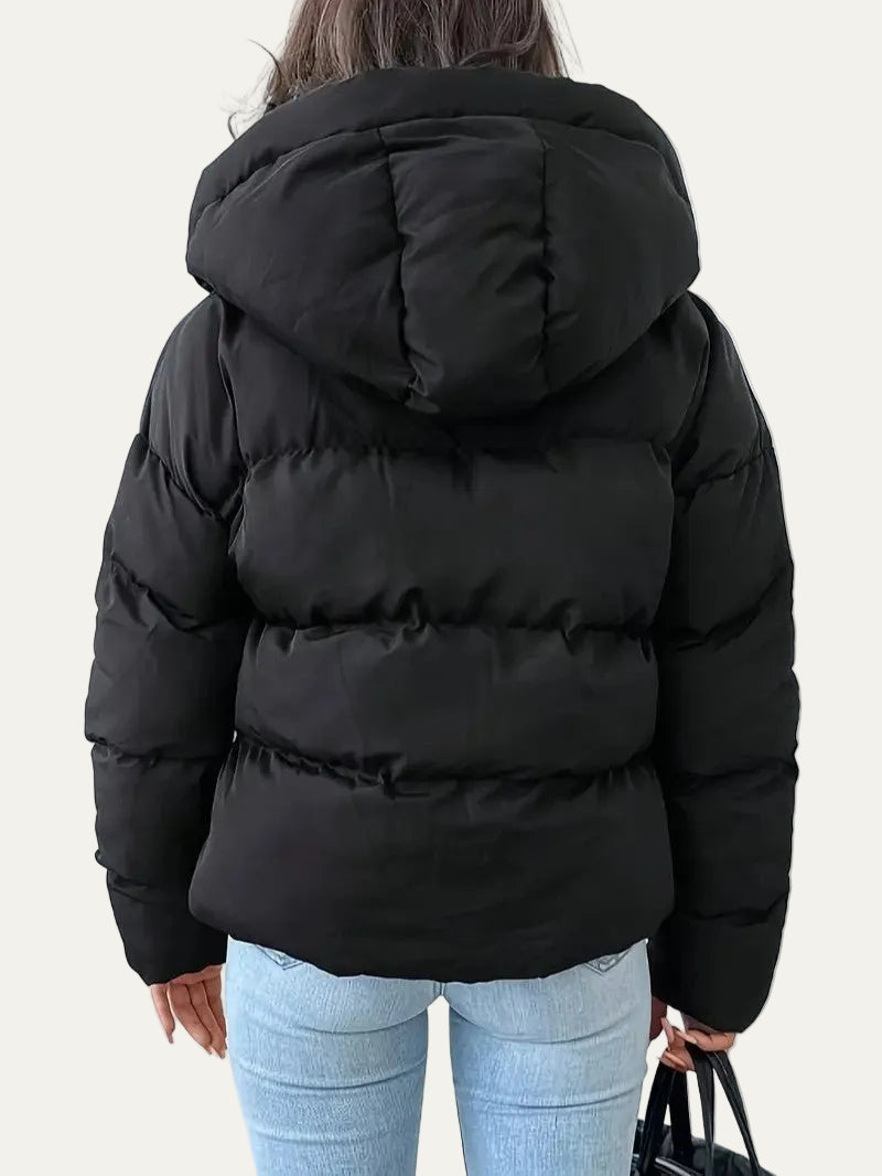 VogeLuxe | Women’s Hooded Cropped Puffer Winter Jacket
