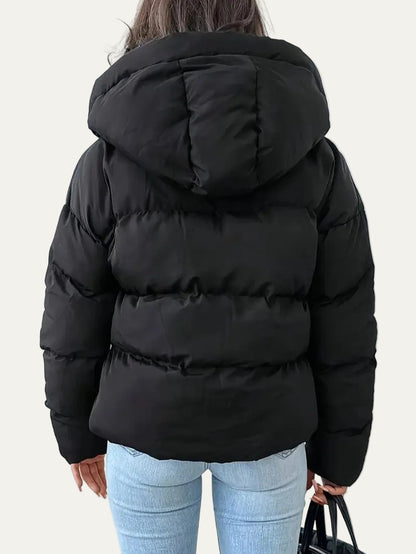 VogeLuxe | Women’s Hooded Cropped Puffer Winter Jacket