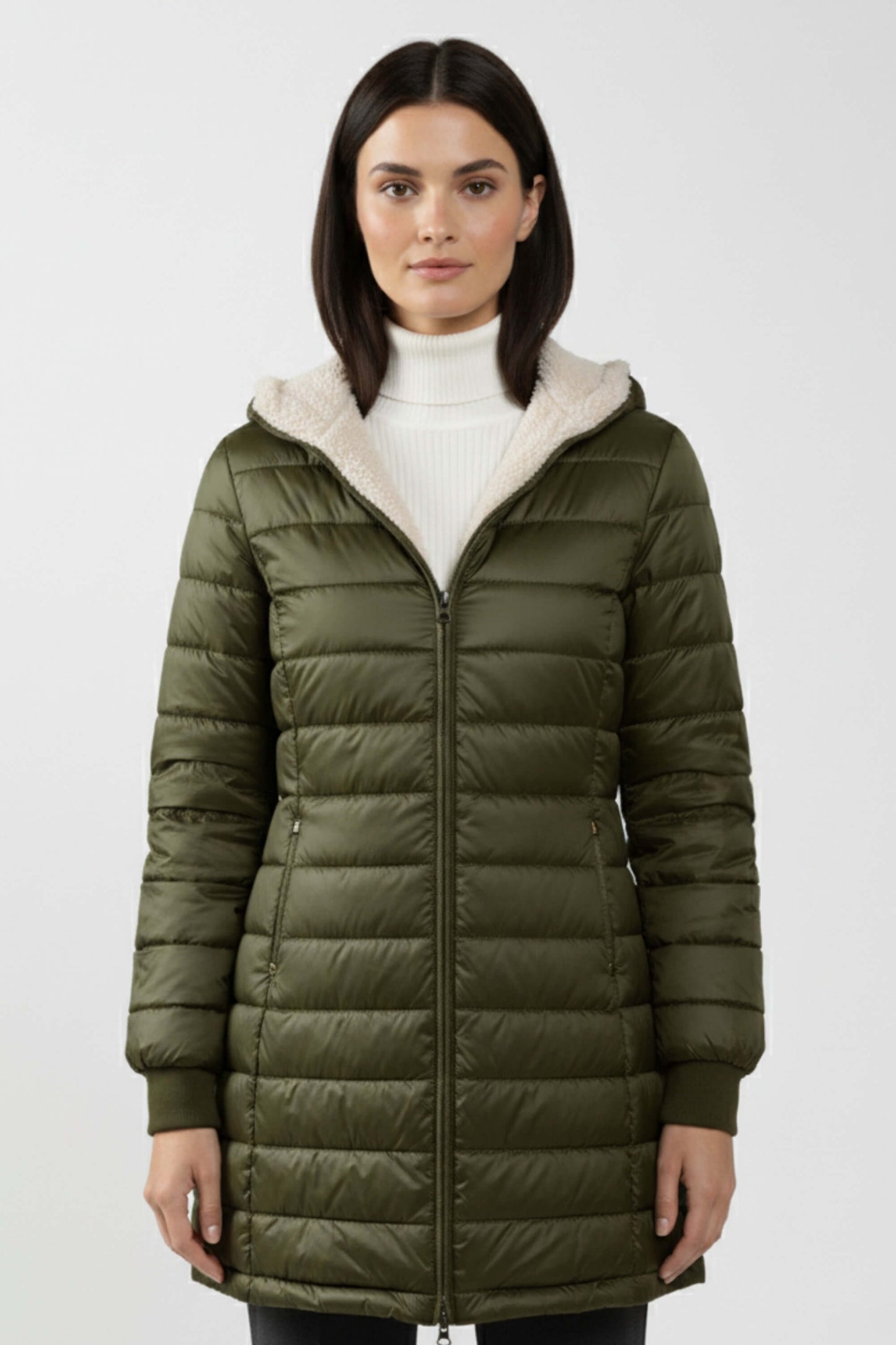 Thick Down Parka with Cozy Fleece Inside