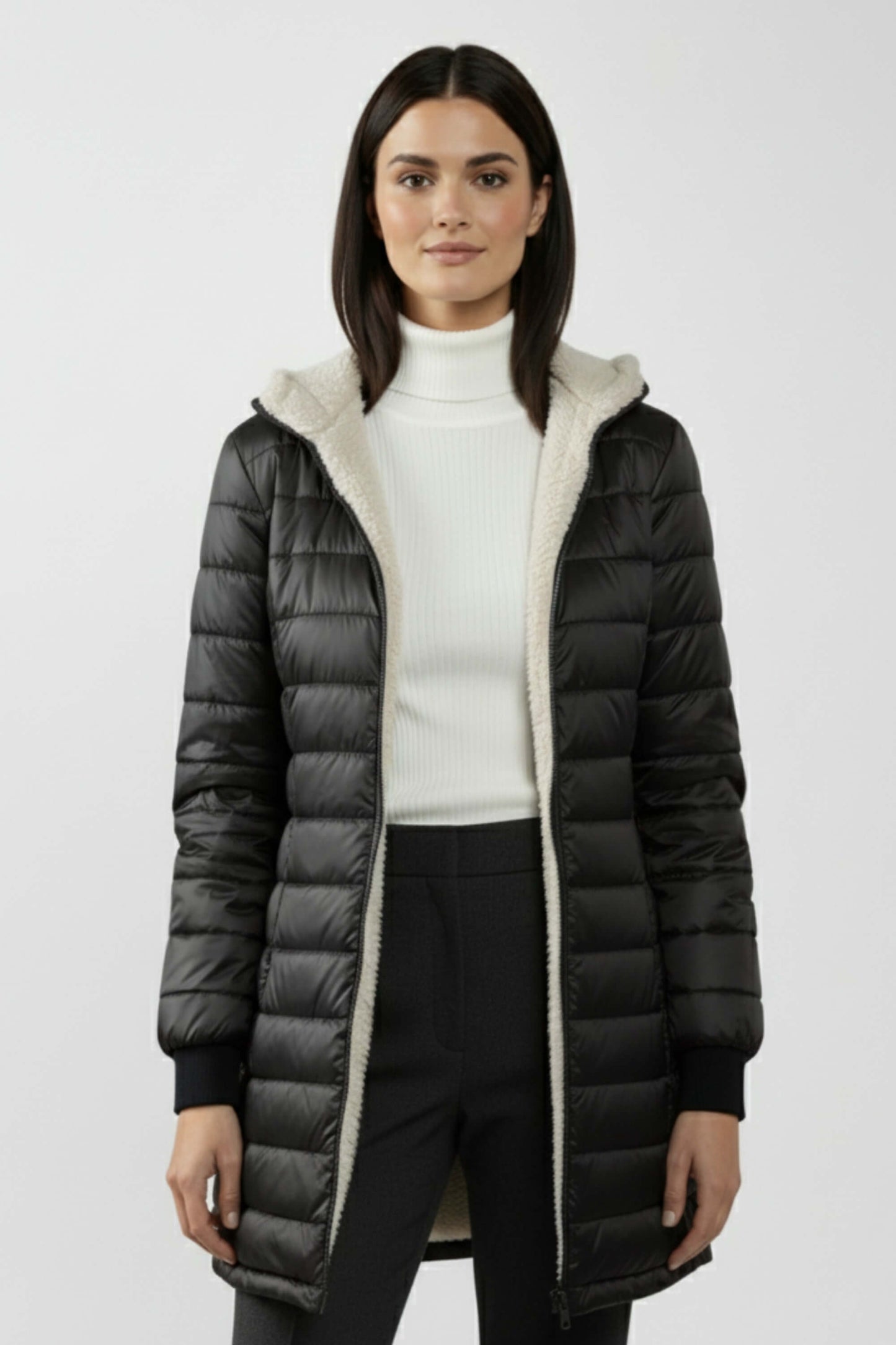 Thick Down Parka with Cozy Fleece Inside - VogeLuxe