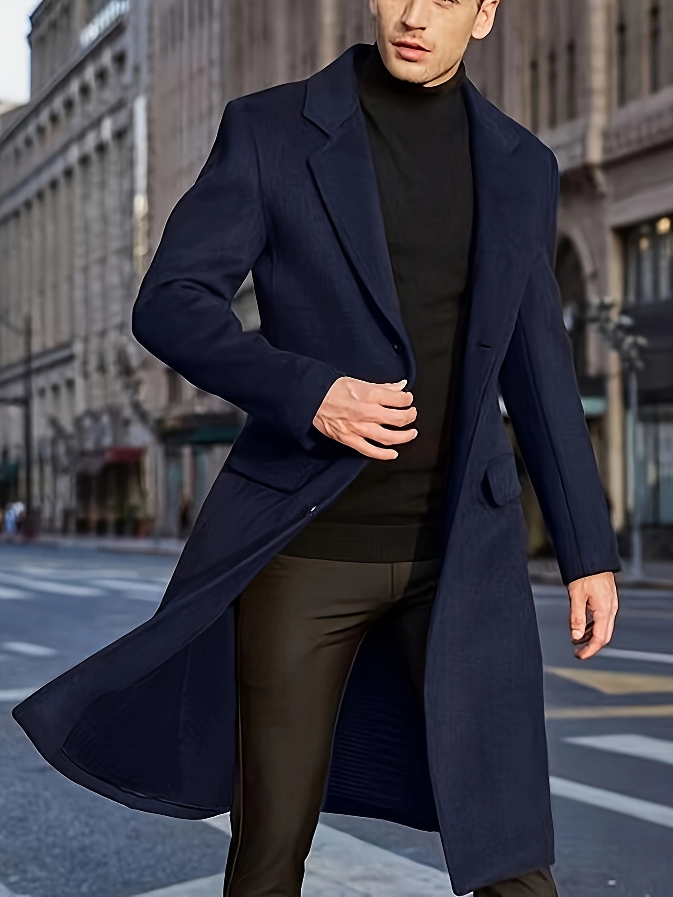 Classic Comfortable Mens Trench Coat