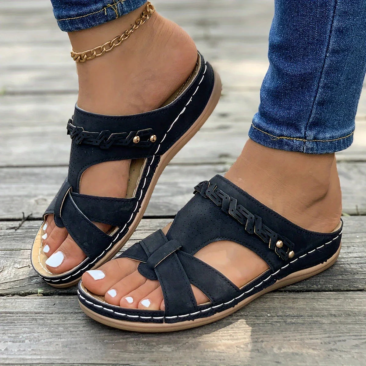 Comfortable Women's Arch Support Slip-On Sandals