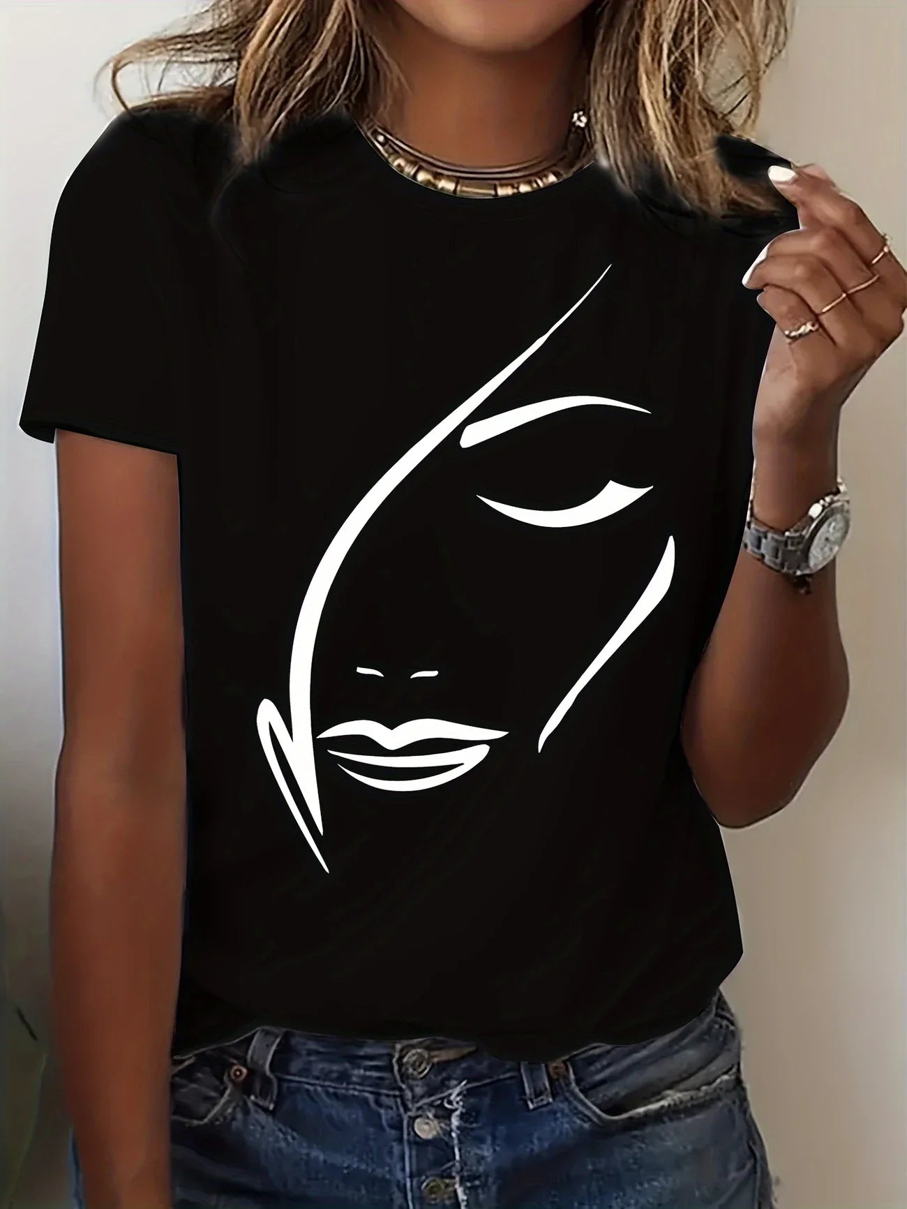 Colorful Fun Graphic Tee Shirt - VogeLuxe